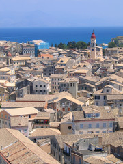 Fototapeta na wymiar Aerial view to Mediterranean city