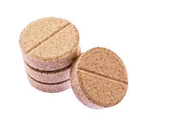 pills isolated on white