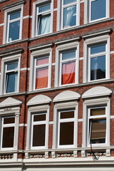 Wohnhaus, Hausfassade, Mietswohnungen,Kiel,Deutschland
