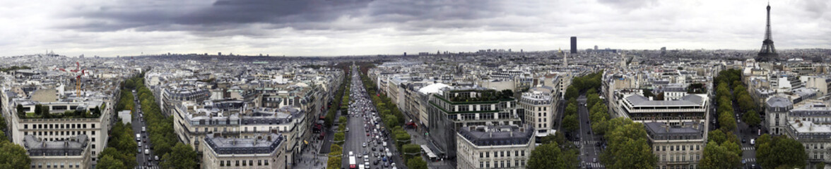 Paris panorama Arc de Triomphe