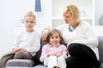Obraz premium Mother and children