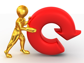 Men with Refresh symbol