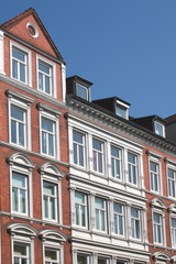 Wohnhaus, Mietshäuser, Hausfassaden, Deutschland, Kiel
