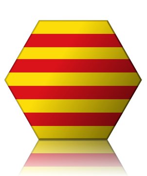 catalogne drapeau hexagone catalunya flag banner