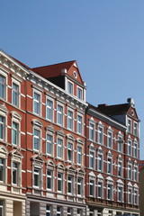 Wohnhaus, Mietshäuser, Hausfassaden, Deutschland, Kiel
