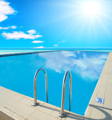Hotel pool under the sun