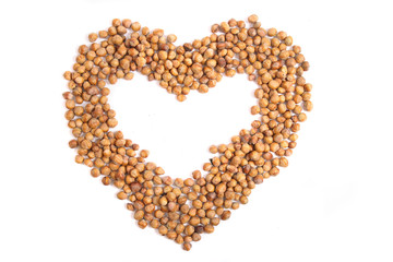 heart from hazel nuts