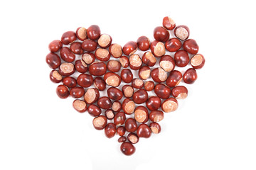 heart from chestnuts