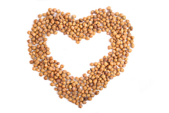 heart from hazel nuts