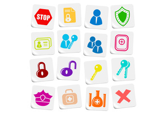 Security and antivirus vector icons