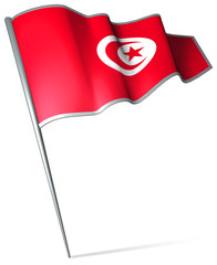 Flag pin - Tunisia