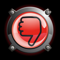 Fototapeta premium Bouton avis défavorable