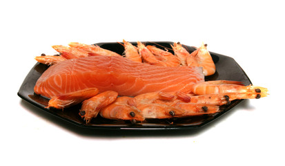 poissons frais et crustacés