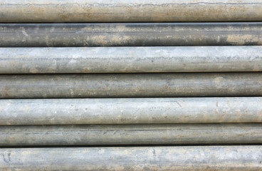 Stack of steel pipes