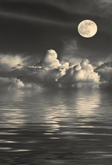 Obraz premium Golden Full Moon