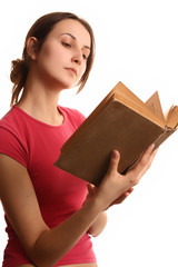 a girl and a book