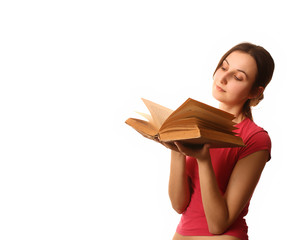 a girl and a book I