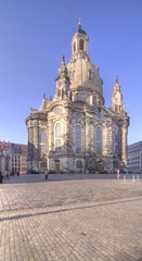 Fototapeta na wymiar Frauenkirche Dresden am Morgen