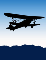 Old Airplane Biplane Vector © Brocreative