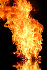 Fire flame over water 7