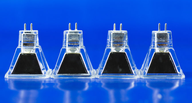 Decorative electric bulb in a row 2