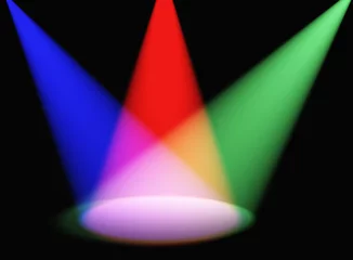 Foto auf Acrylglas Licht und Schatten Volumetrische Lichtfarbe