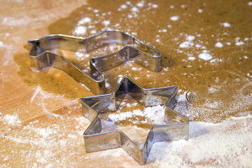 Baking christmas cookies