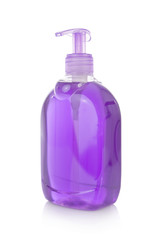 Bottle of liquid soap isolated on white.