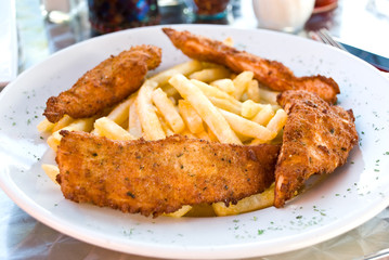 Schnitzel mit Pommes Frites