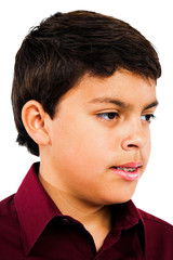 Fototapeta premium Close-Up Of Boy Thinking