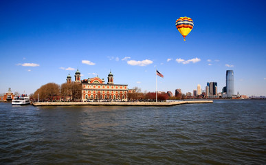 The main immigration building on Ellis Island