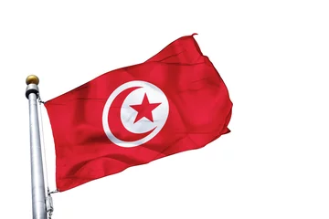 Papier Peint photo Tunisie drapeau tunisie