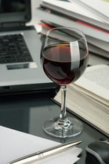 Wine and books