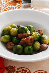 Cavolini di Bruxelles e castagne - Contorni