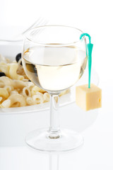 Pasta and wine