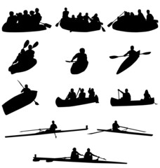 rowing silhouettes collection