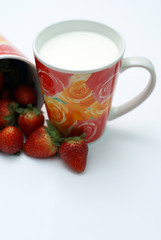 erdbeeren in tasse