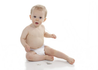 Baby Boy Playing with Jewelry