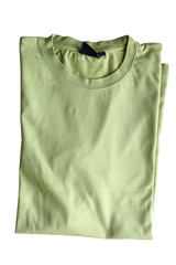 Light green t-shirt isolated on white