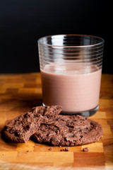 Chocolate milk and cookies