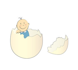 bébé garçon oeuf © Pétrouche