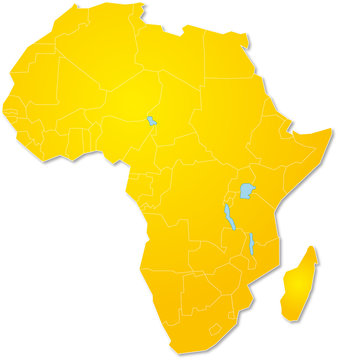 Karte vom Kontinent Afrika