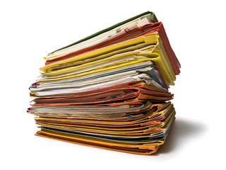 stack of full file folders