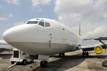 Airplane in storage
