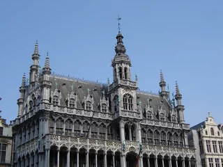 Papier Peint photo Bruxelles monument gothique - maison du roi - bruxelles