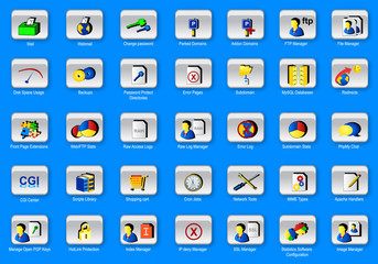 35 web panel icons set