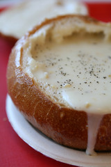 Clam Chowder in a Bread Bowl