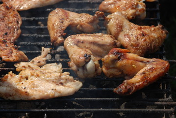 Chicken on the grill