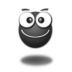 Naklejka premium illustration of a 3d smiley on a white background