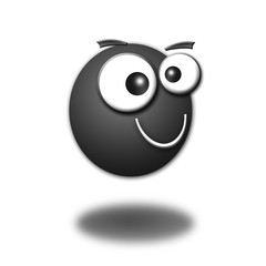 illustration of a 3d smiley on a white background